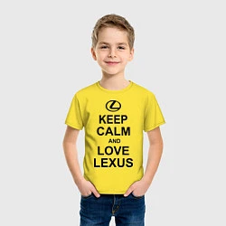 Футболка хлопковая детская Keep Calm & Love Lexus, цвет: желтый — фото 2