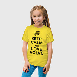 Футболка хлопковая детская Keep Calm & Love Volvo, цвет: желтый — фото 2