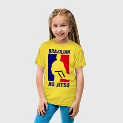 Футболка хлопковая детская Brazilian Jiu jitsu, цвет: желтый — фото 2