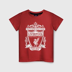 Футболка хлопковая детская Liverpool: Est 1892, цвет: красный