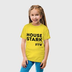 Футболка хлопковая детская House Stark FTW, цвет: желтый — фото 2