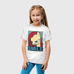 Футболка хлопковая детская MLP: Smile, цвет: белый — фото 2
