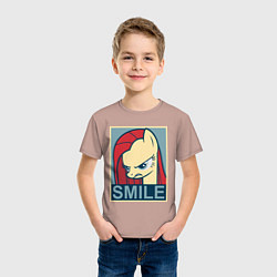 Футболка хлопковая детская MLP: Smile, цвет: пыльно-розовый — фото 2