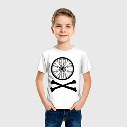 Футболка хлопковая детская Bicycle, цвет: белый — фото 2