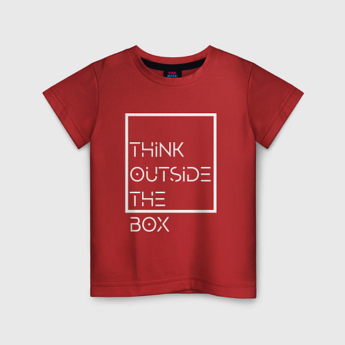 Детская футболка Think outside the box / Красный – фото 1