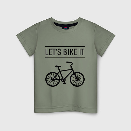 Детская футболка Lets bike it / Авокадо – фото 1