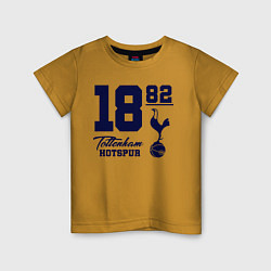 Футболка хлопковая детская FC Tottenham 1882, цвет: горчичный