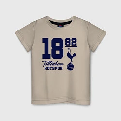 Футболка хлопковая детская FC Tottenham 1882, цвет: миндальный