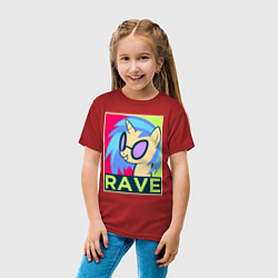 Футболка хлопковая детская DJ Pon-3 RAVE, цвет: красный — фото 2