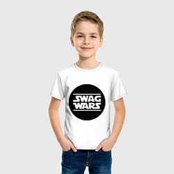 Футболка хлопковая детская SWAG Wars, цвет: белый — фото 2