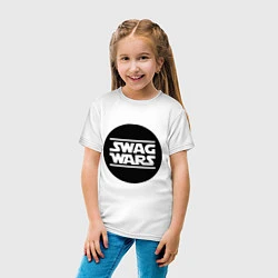 Футболка хлопковая детская SWAG Wars, цвет: белый — фото 2