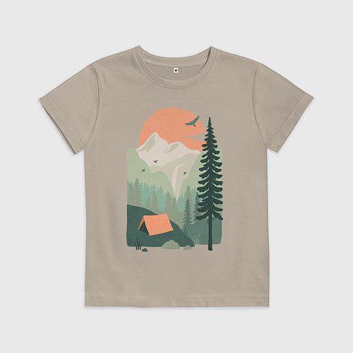 Детская футболка Wood Adventure / Миндальный – фото 1