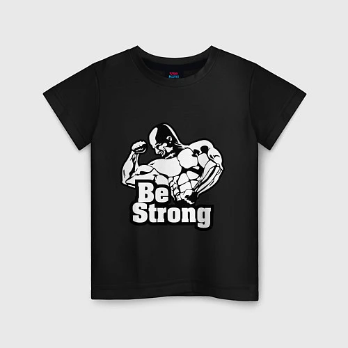 Детская футболка Be Strong / Черный – фото 1