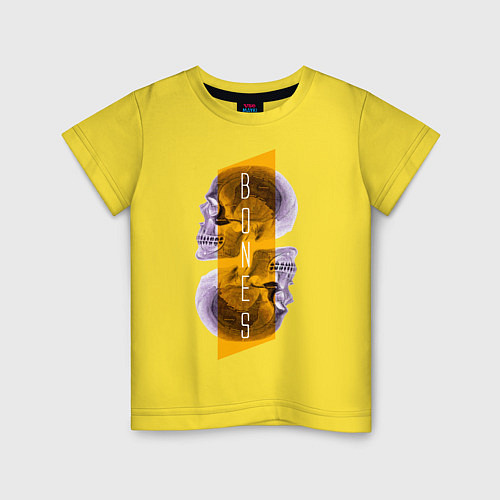 Детская футболка Bones / Желтый – фото 1