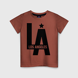 Футболка хлопковая детская Los Angeles Star, цвет: кирпичный