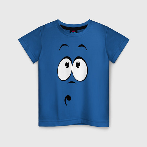 Детская футболка Сильно удивлен / Синий – фото 1