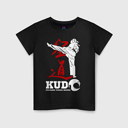 Футболка хлопковая детская Kudo, цвет: черный