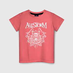 Футболка хлопковая детская Alestorm: Pirate Bay, цвет: коралловый