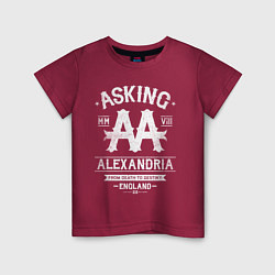 Футболка хлопковая детская Asking Alexandria: England, цвет: маджента