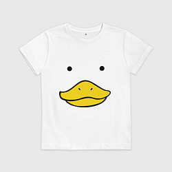 Футболка хлопковая детская Утенок, цвет: белый