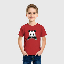 Футболка хлопковая детская Панда Панк, цвет: красный — фото 2