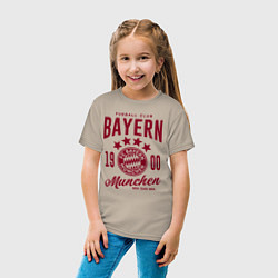 Футболка хлопковая детская Bayern Munchen 1900, цвет: миндальный — фото 2