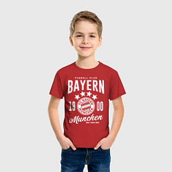 Футболка хлопковая детская Bayern Munchen 1900, цвет: красный — фото 2