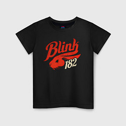 Футболка хлопковая детская Blink-182, цвет: черный