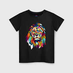 Футболка хлопковая детская Lion Art, цвет: черный