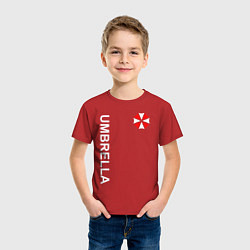 Футболка хлопковая детская UMBRELLA CORP, цвет: красный — фото 2