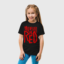 Футболка хлопковая детская Manchester is Red, цвет: черный — фото 2