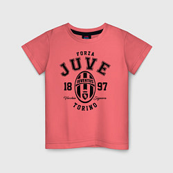 Футболка хлопковая детская Forza Juve 1897: Torino, цвет: коралловый