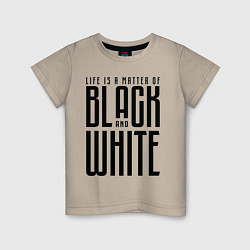 Футболка хлопковая детская Juventus: Black & White, цвет: миндальный