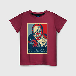 Футболка хлопковая детская STARS, цвет: маджента