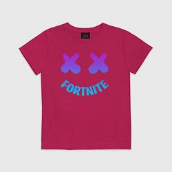 Футболка хлопковая детская FORTNITE x MARSHMELLO, цвет: маджента