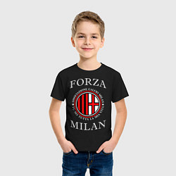 Футболка хлопковая детская Forza Milan, цвет: черный — фото 2