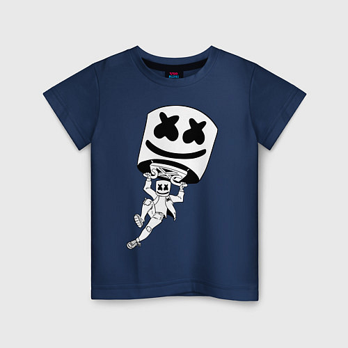 Детская футболка Marshmello King / Тёмно-синий – фото 1