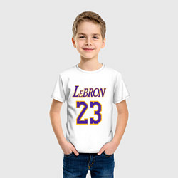 Футболка хлопковая детская LeBron 23, цвет: белый — фото 2