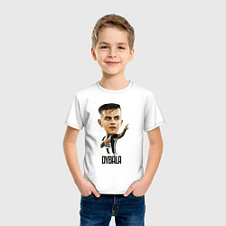 Футболка хлопковая детская Dybala, цвет: белый — фото 2