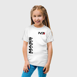 Футболка хлопковая детская MASS EFFECT N7, цвет: белый — фото 2