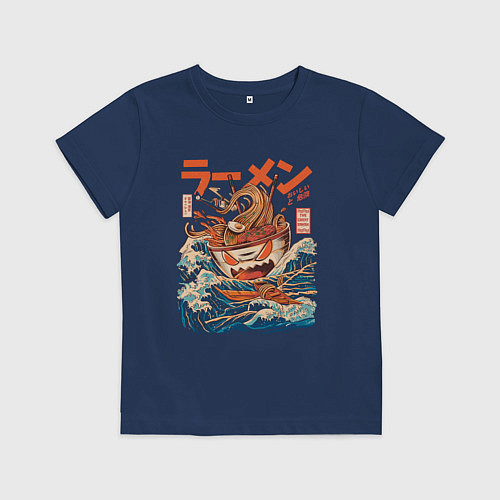 Детская футболка Great Ramen: Kanagawa / Тёмно-синий – фото 1