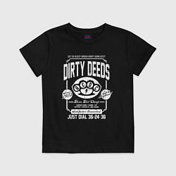 Футболка хлопковая детская AC/DC: Dirty Deeds, цвет: черный