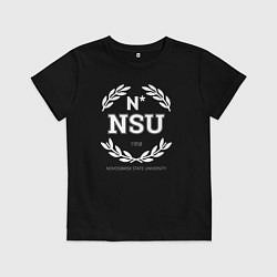 Футболка хлопковая детская NSU, цвет: черный