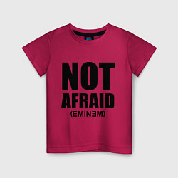 Футболка хлопковая детская Not Afraid, цвет: маджента