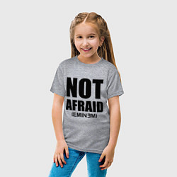 Футболка хлопковая детская Not Afraid, цвет: меланж — фото 2