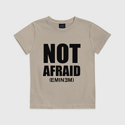 Футболка хлопковая детская Not Afraid, цвет: миндальный