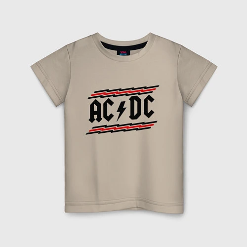 Детская футболка AC/DC Voltage / Миндальный – фото 1