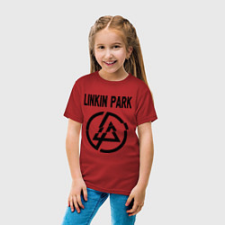 Футболка хлопковая детская Linkin Park, цвет: красный — фото 2