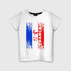 Футболка хлопковая детская France Team, цвет: белый
