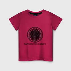 Футболка хлопковая детская Bring me the horizon, цвет: маджента